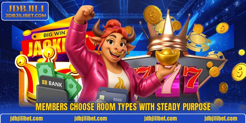 Members choose room types with steady purpose Members choose room types with steady purpose