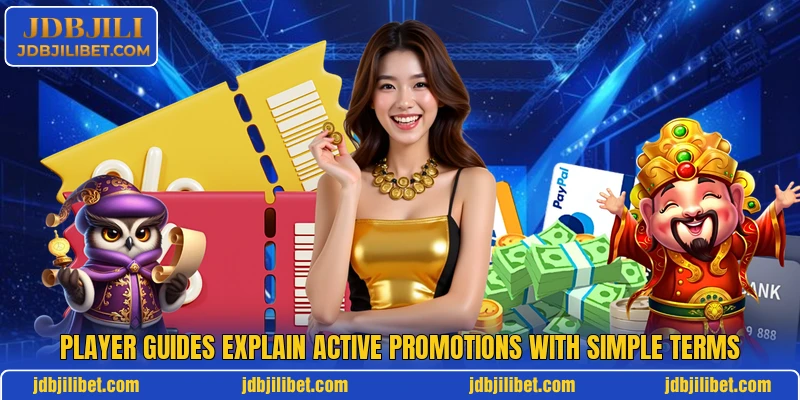 Player guides explain active promotions with simple terms Player guides explain active promotions with simple terms