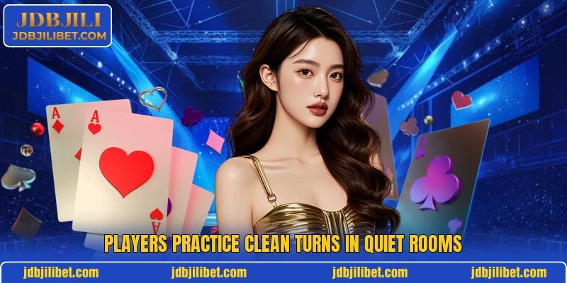Players practice clean turns in quiet rooms Players practice clean turns in quiet rooms