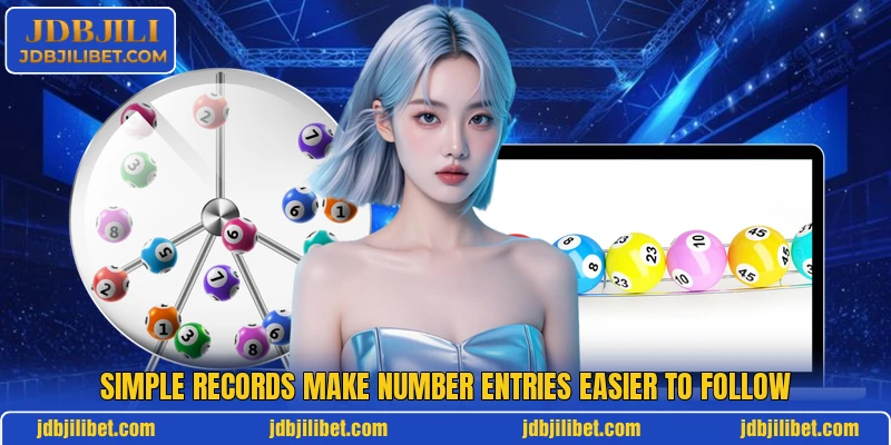 Simple records make number entries easier to follow