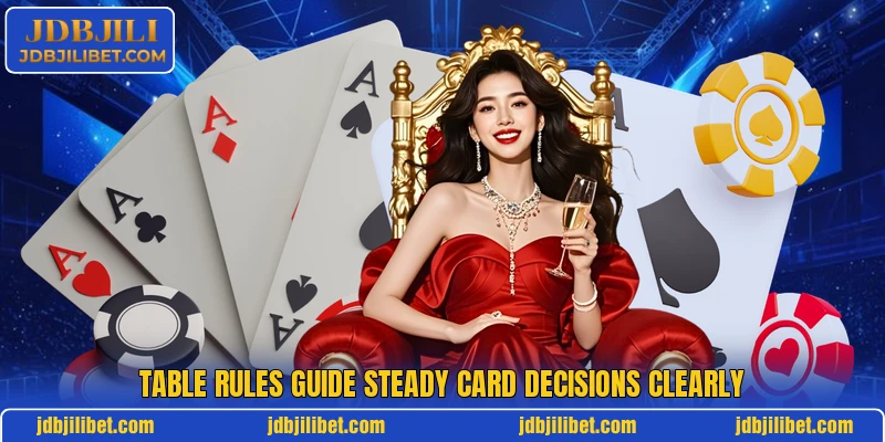 Table rules guide steady card decisions clearly