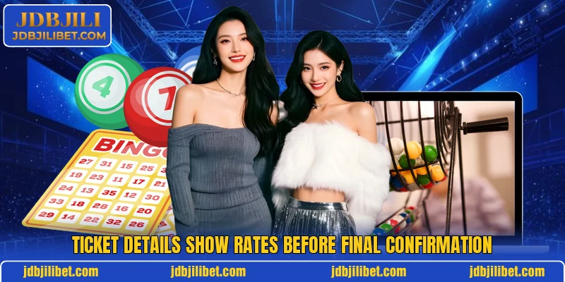 Ticket details show rates before final confirmation Ticket details show rates before final confirmation